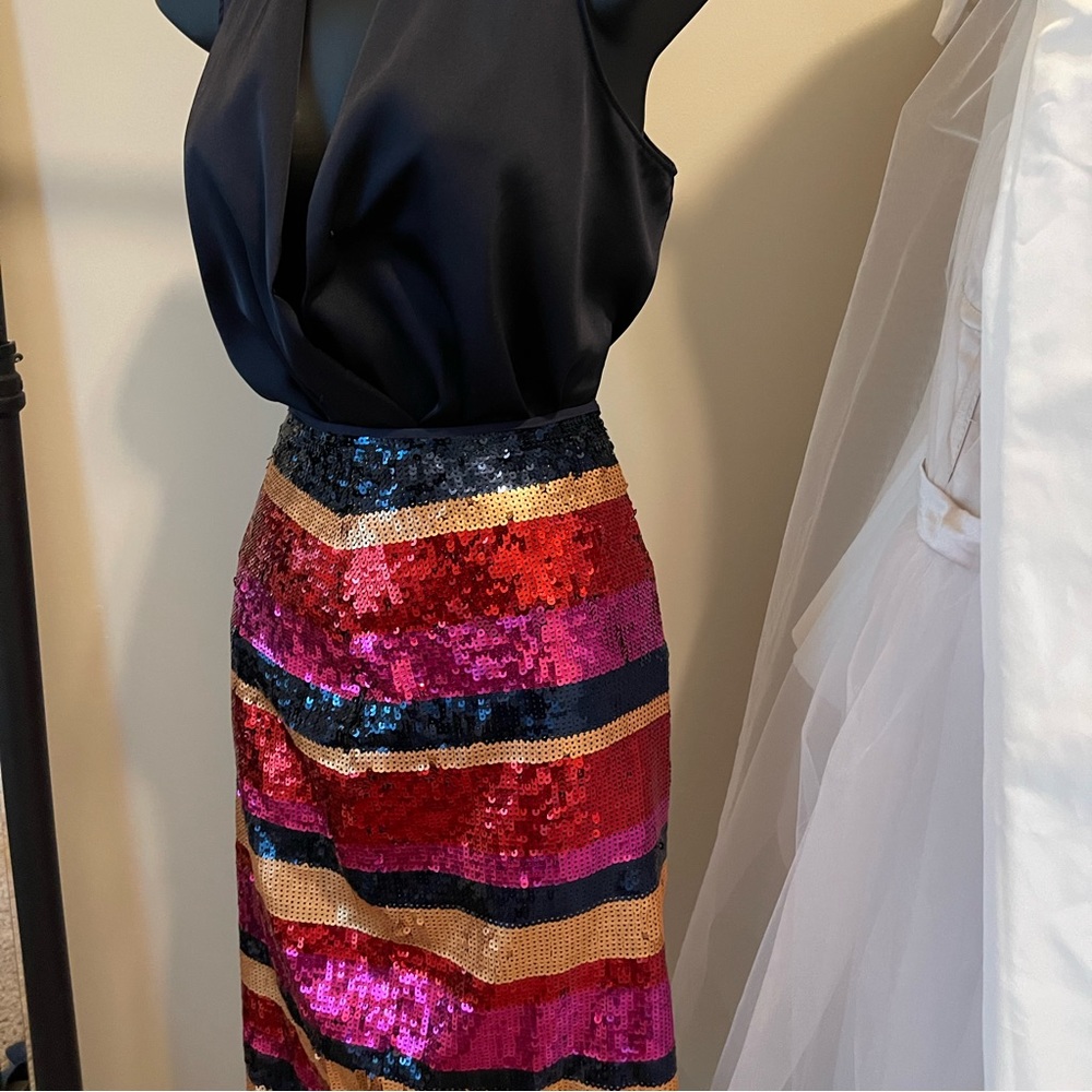 Trina Turk Sequin Midi Skirt Size 0